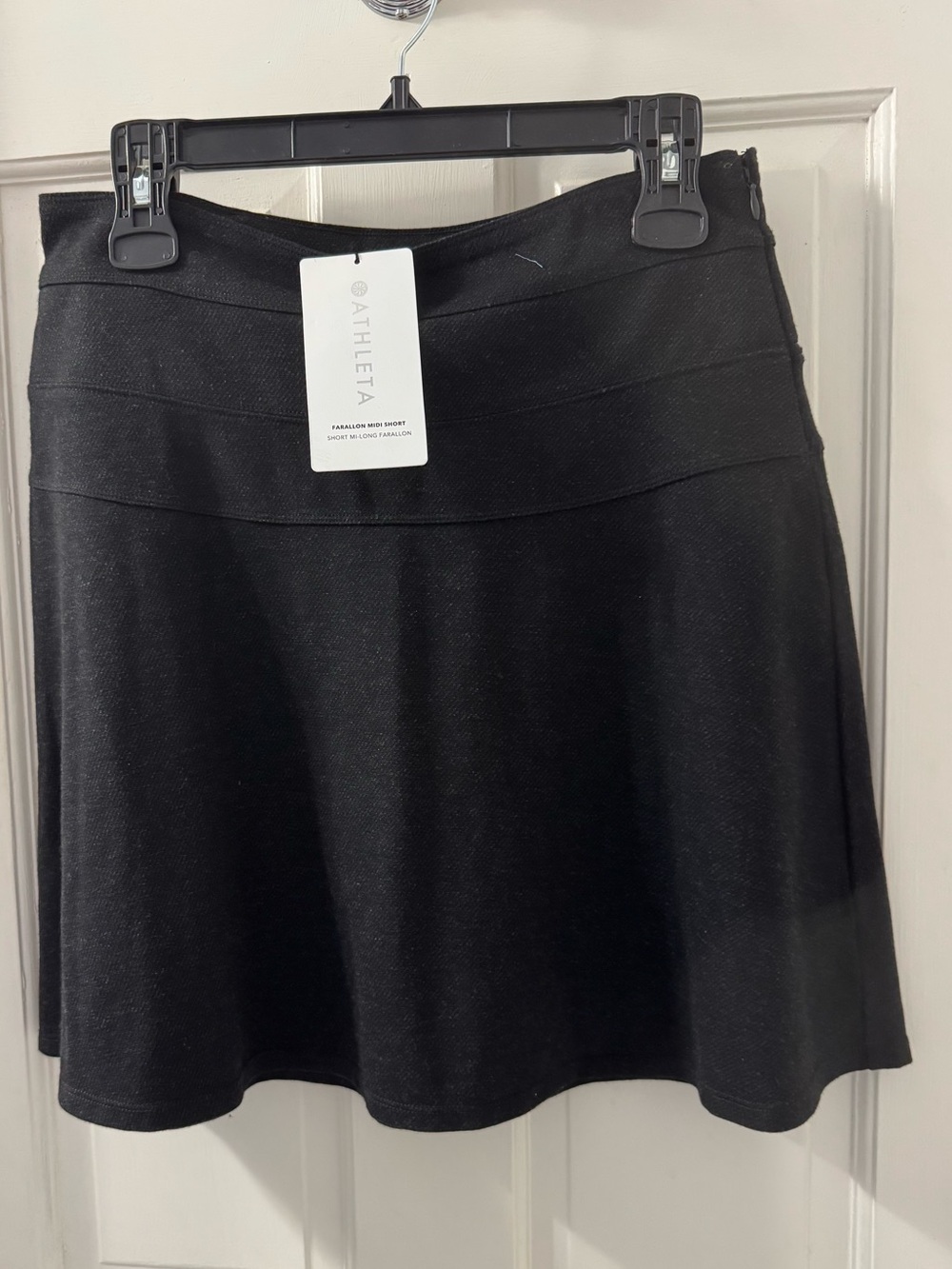 Athleta black ponte twill skirt 8 New!